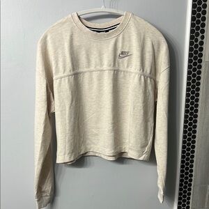 Nike Beige Cropped Pullover